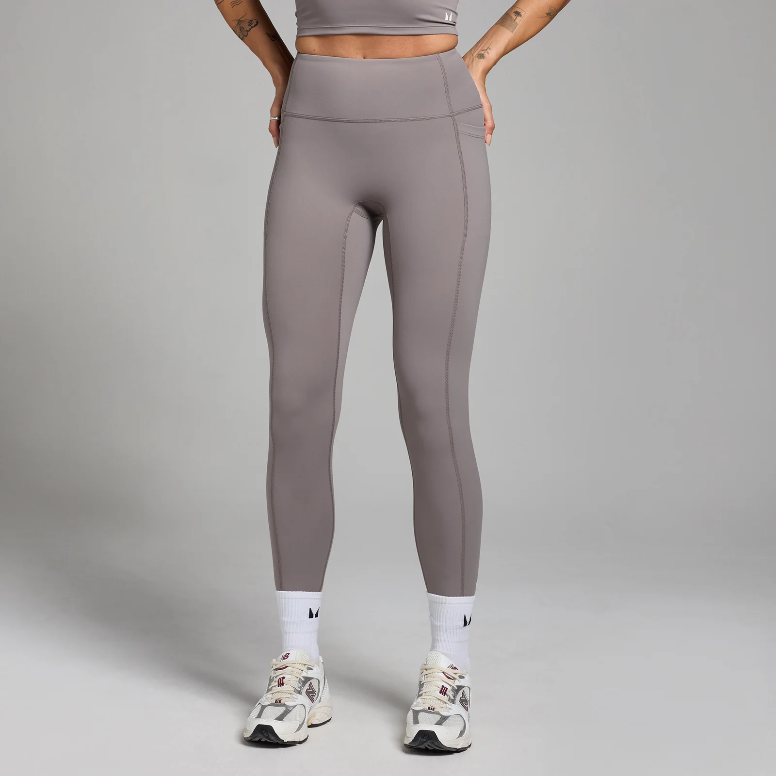 MP Active legging met zakken voor dames - Lichtgrijs - M Afbeelding 1