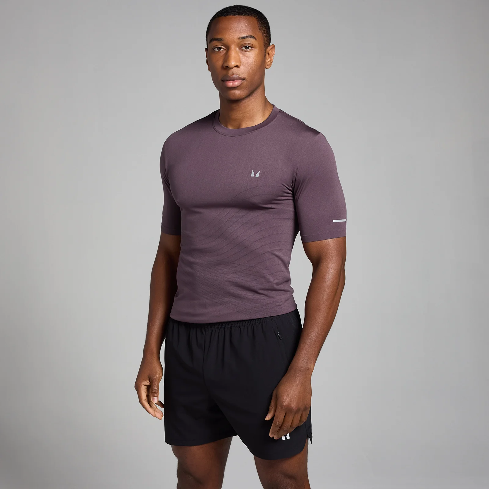 MP Active naadloos T-shirt met opdruk voor heren - Dieppaars - XS Afbeelding 1