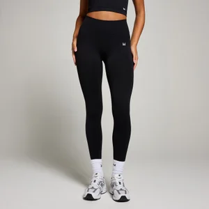 MP geplooide onzichtbare naadloze legging voor dames - Zwart - Size S