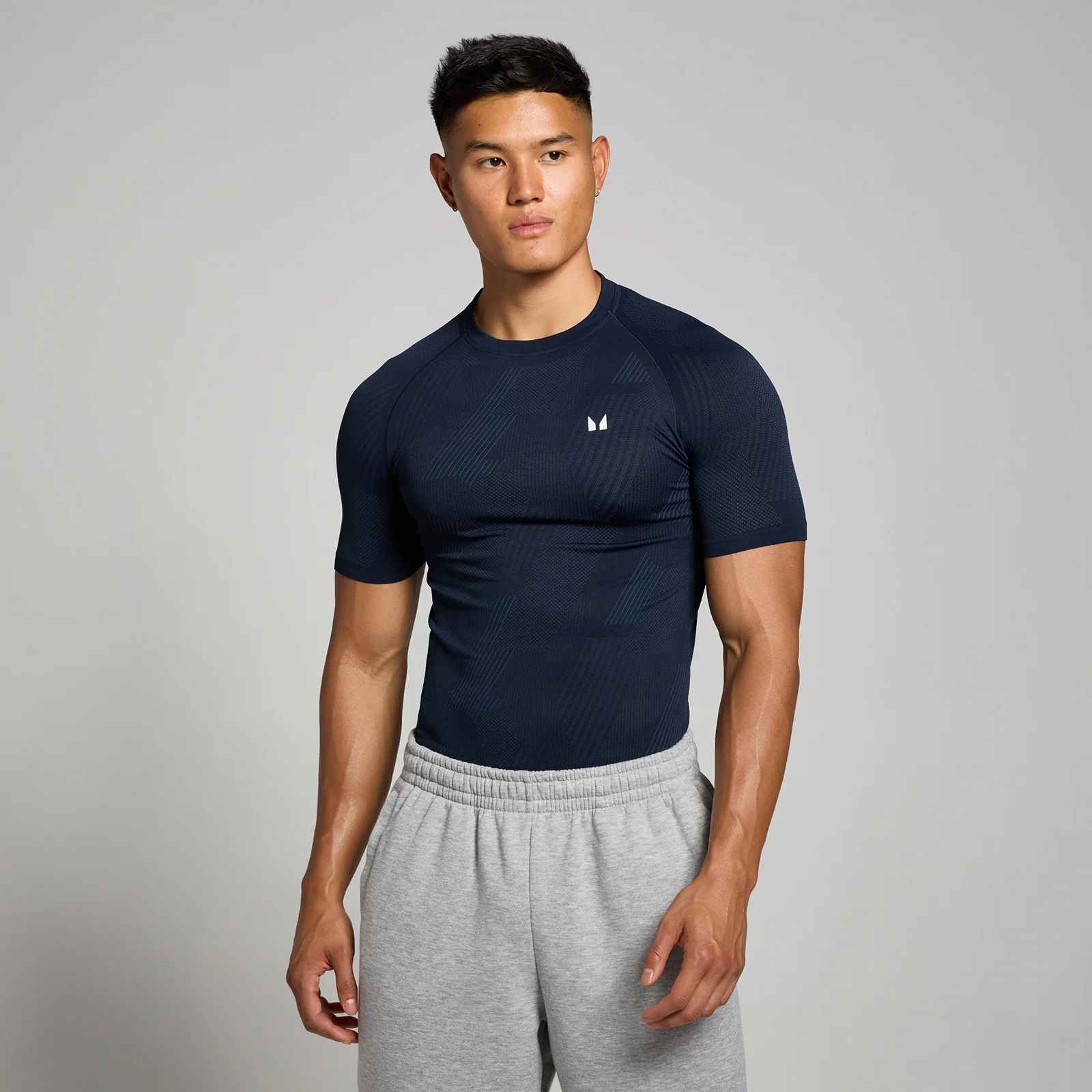 MP Tempo naadloos T-shirt met opdruk van pilaar voor heren - Marineblauw - XL Afbeelding 1