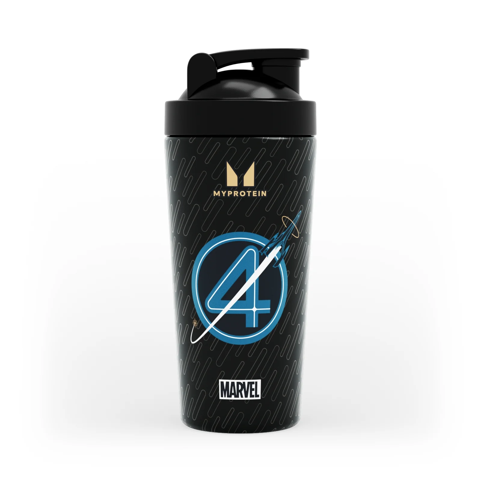 Myprotein Fantastic Four metalen shaker - Zwart Afbeelding 1