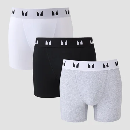 MP boxershorts voor heren (verpakking met drie stuks) - Zwart / Wit / Grijs