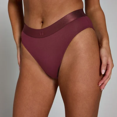 MP middelhoog bikinibroekje voor dames (verpakking met 3 stuks) - Donkerbessenrood - XS Afbeelding 6