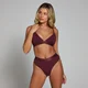 MP bralette met V-hals - Donkerbessenrood