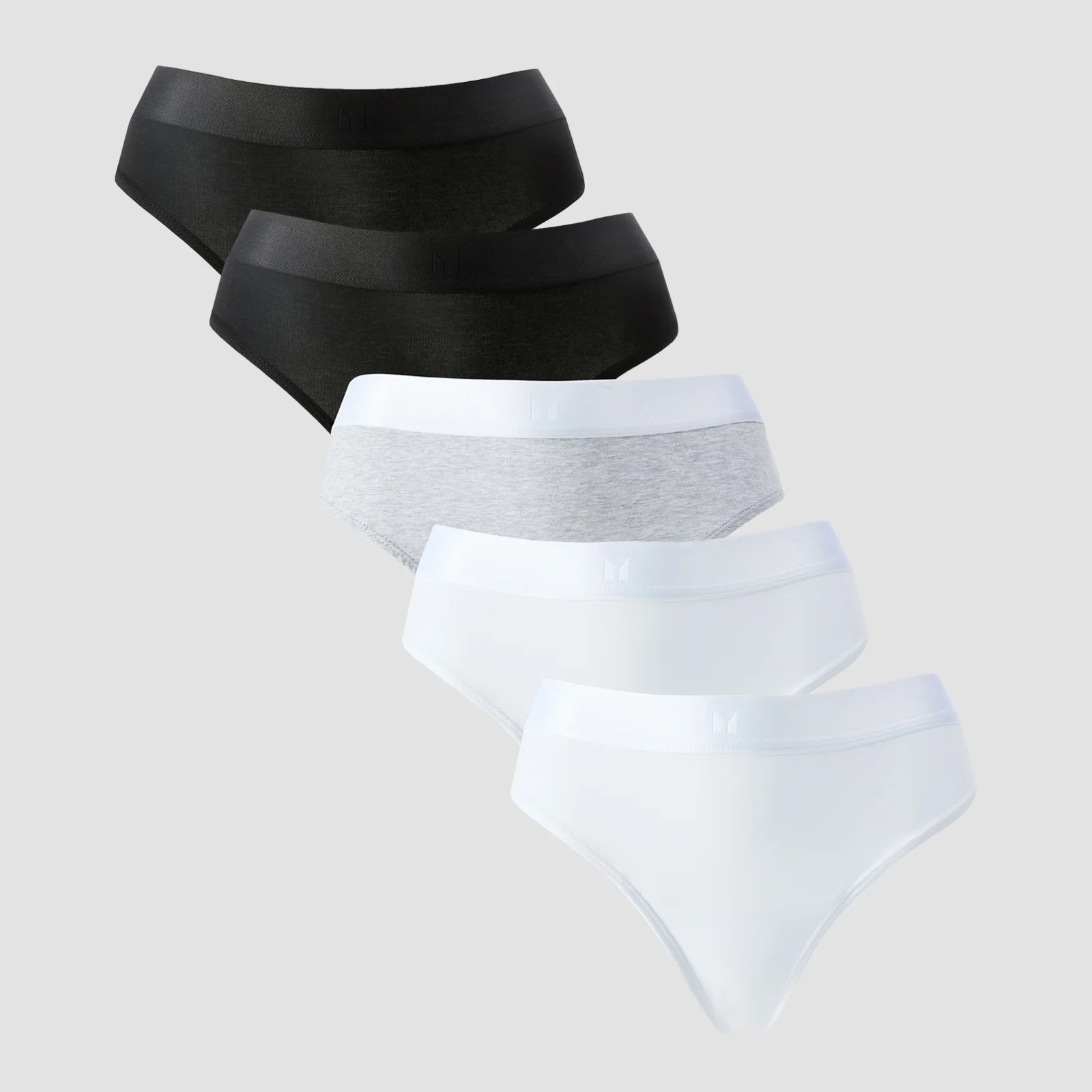 MP middelhoge string voor dames (5 Pack) - Wit / Zwart / Gemêleerd grijs - XS Afbeelding 1