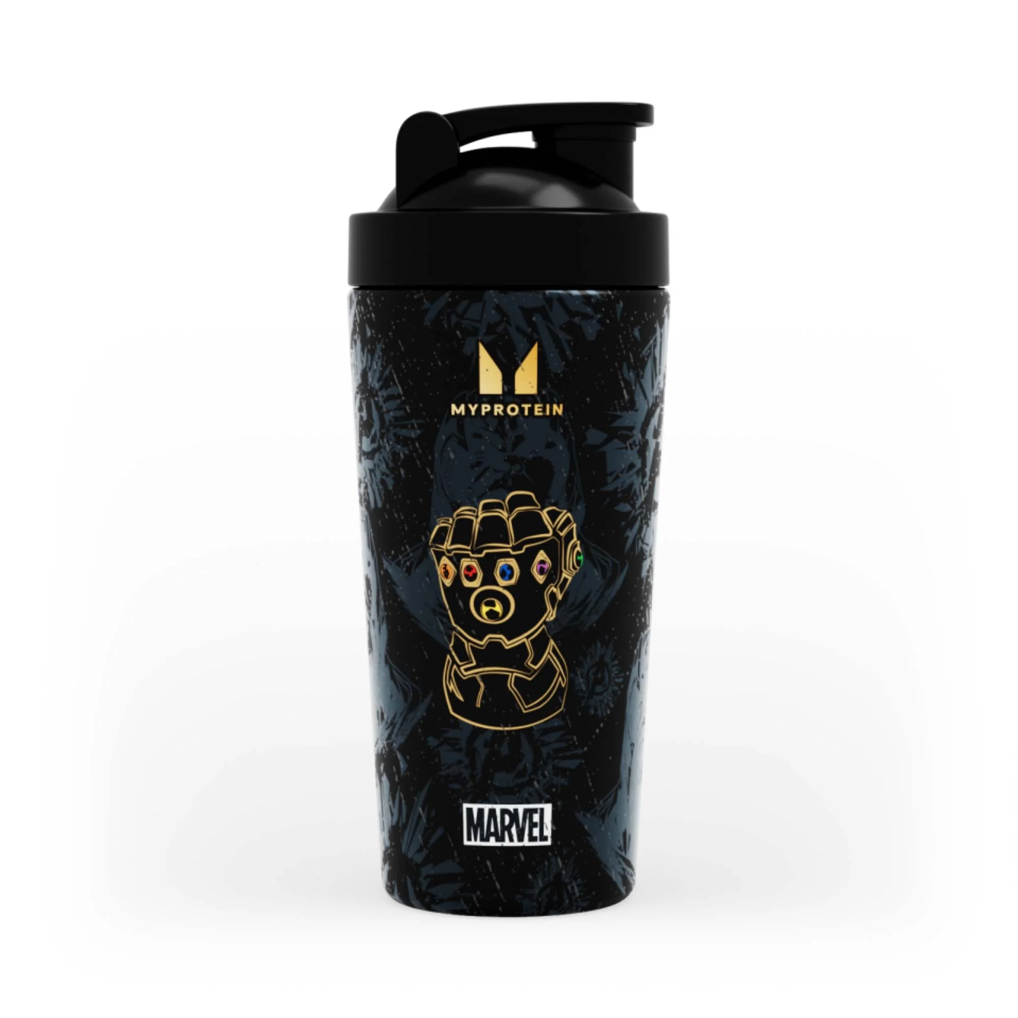 Myprotein Thanos shaker van gerecycled metaal - Zwart Afbeelding 1