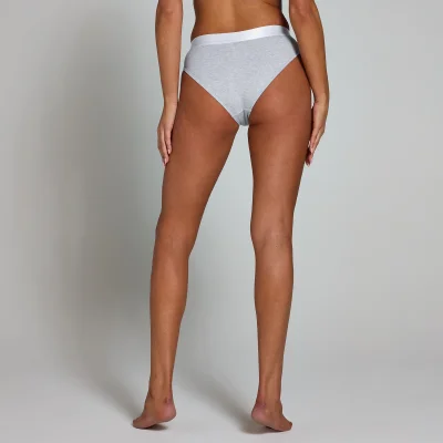 MP middelhoog bikinibroekje voor dames (verpakking met 5 stuks) - Wit / Zwart / Gemêleerd grijs - XS Afbeelding 7