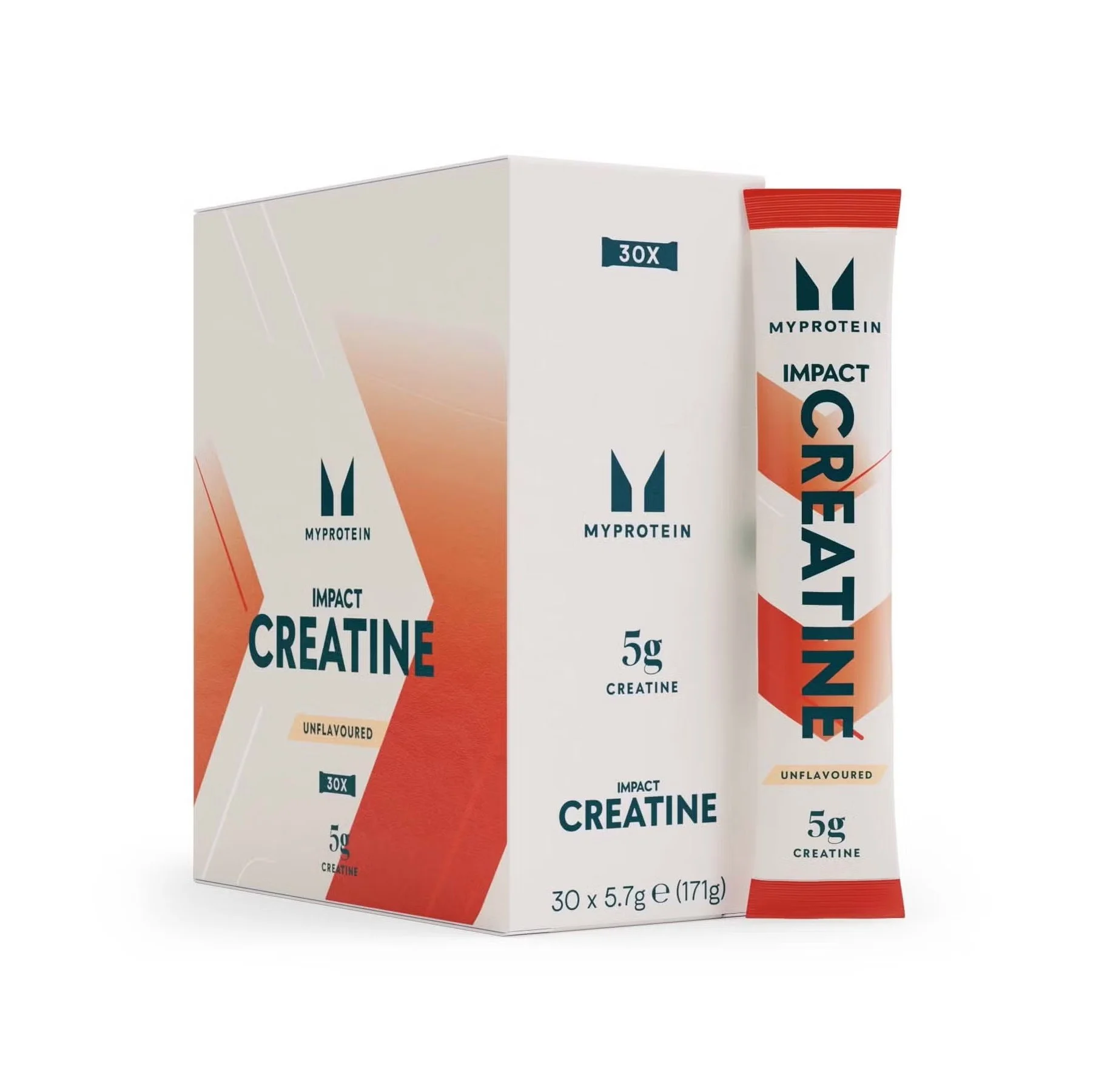 Impact Creatine | Creatine Sachet - 30 x 5.7g - Naturel Afbeelding 1