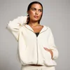 MP Basics hoodie met rits voor dames - Roomwit