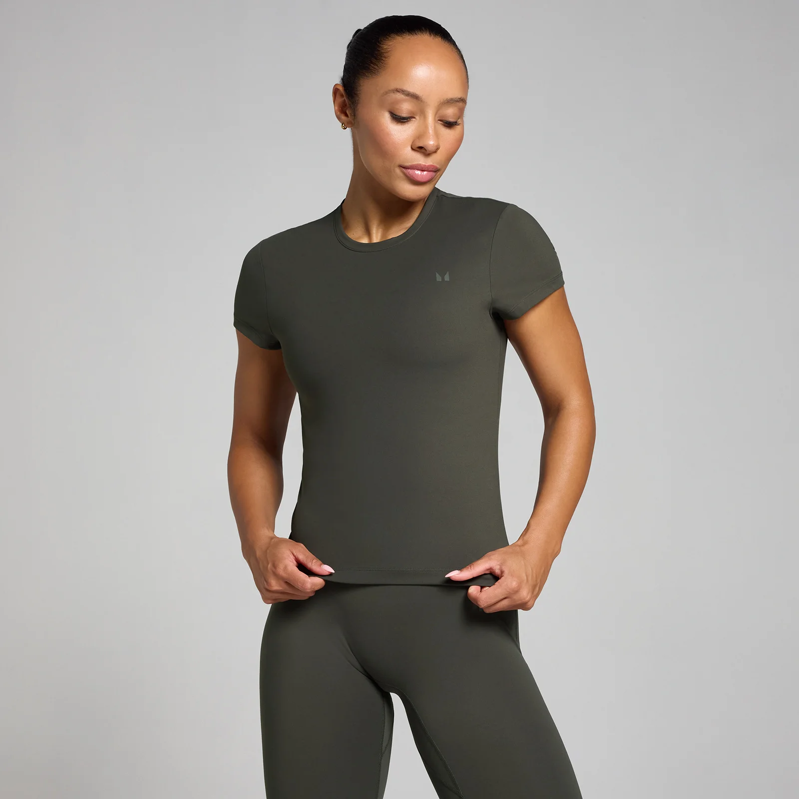 MP Tempo T-shirt met nauwsluitende pasvorm en korte mouwen voor dames - Nachtgrijs - XS Afbeelding 1