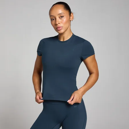 MP Tempo T-shirt met nauwsluitende pasvorm en korte mouwen voor dames - Donkersaffierblauw