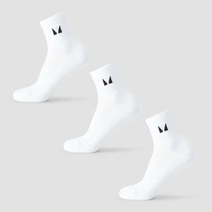 MP korte hardloopsokken (verpakking met drie stuks) - Wit - Size UK 6-8