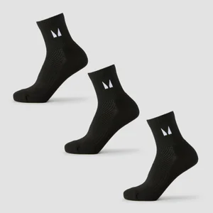 MP korte hardloopsokken (verpakking met drie stuks) - Zwart - Size UK 9-11