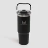 Myprotein Gerecyclede Metalen Top Handle Rietjesfles 900ml - Zwart