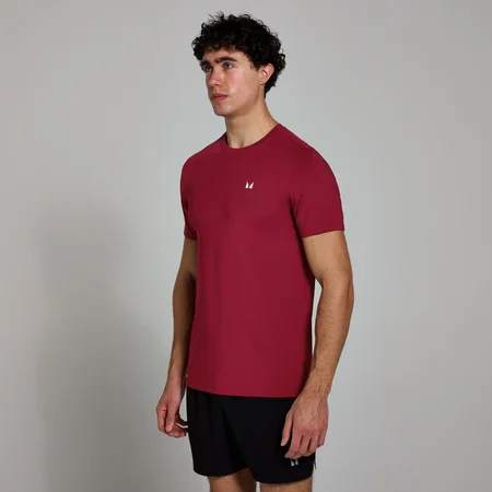 MP Active gerasterd T-shirt voor heren - Donkerrood
