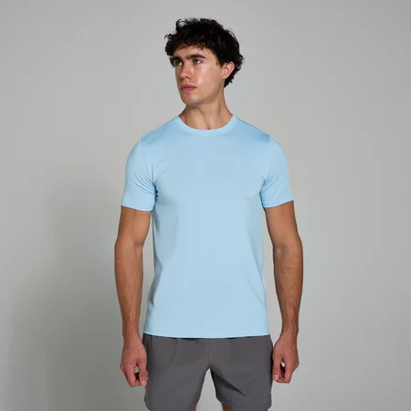 MP Active gerasterd T-shirt voor heren - Hemelsblauw