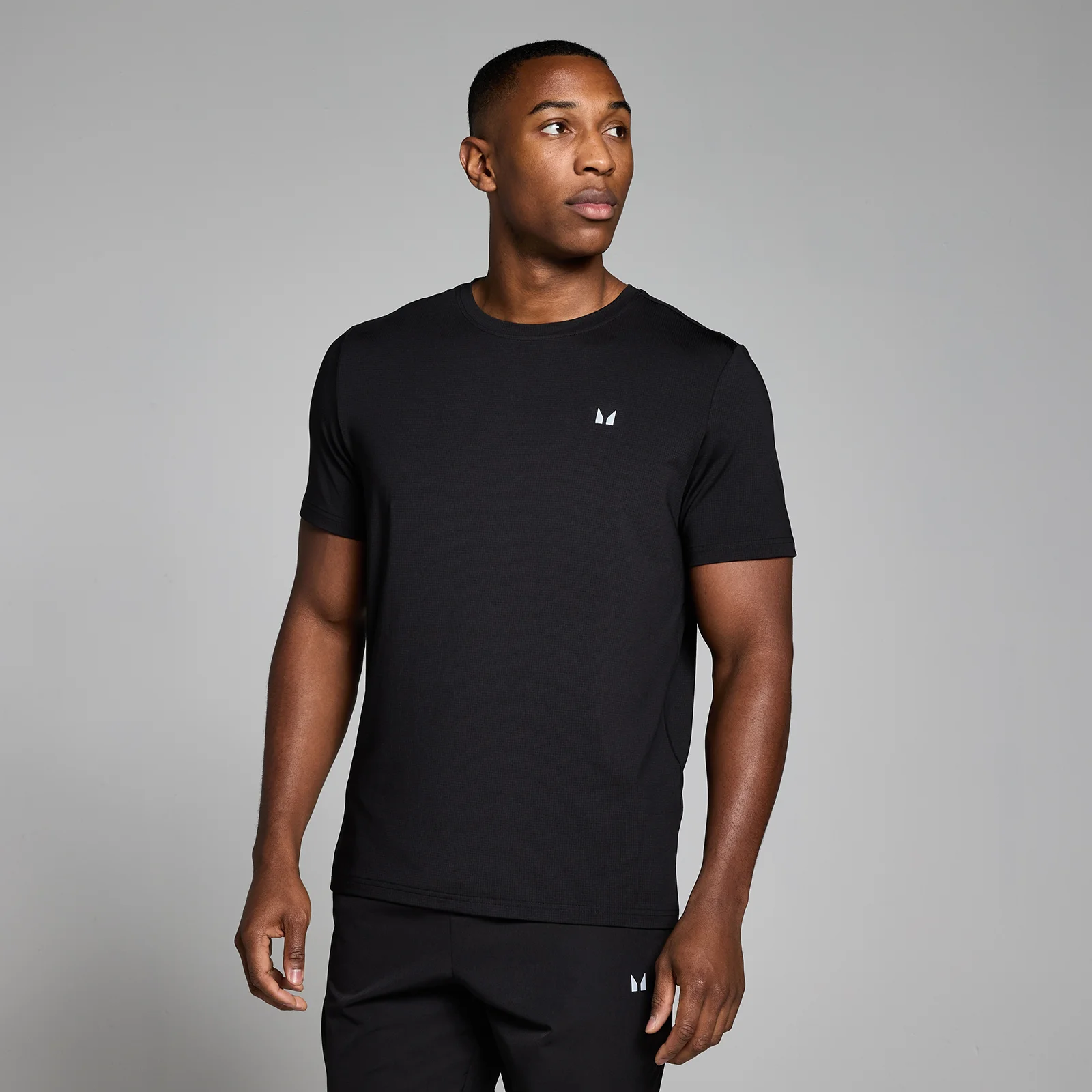 MP Heren Active Geruit T-Shirt - Zwart - XS Afbeelding 1