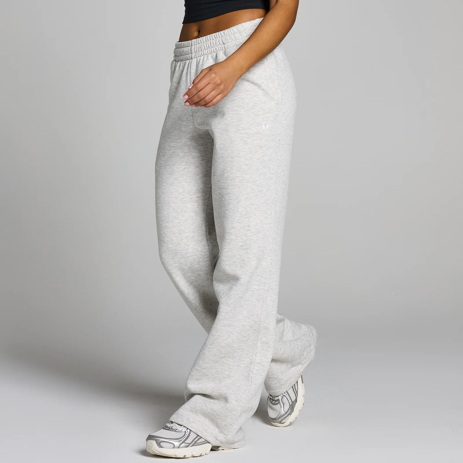 MP Basics joggingbroek met rechte pijpen in lange lengtemaat voor dames - Gemêleerd grijs - XL Afbeelding 1