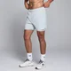 MP 2-in-1-trainingsshort met binnenbeenlengte van 13 cm voor heren - Lichtblauw