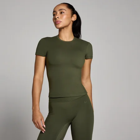 MP Dames Tempo Body Fit Korte Mouw T-shirt - Bosgroen