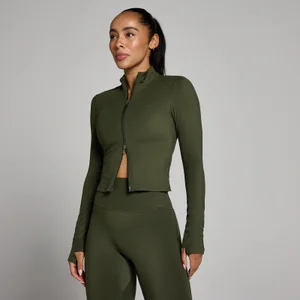 MP Dames Tempo Cropped Jas - Bosgroen - Size XS