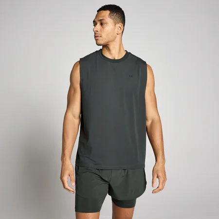 MP Heren Oversized Cotton Modal Tanktop - Gewassen Zwart