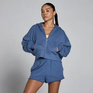 MP Women's Lichtgewicht Loopback Hoodie met Rits - Leiblauw - Size S