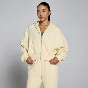 MP Women's Lightweight Loopback Zip Through Hoodie - Butter - Size XL