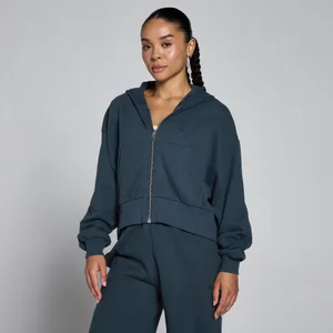 MP Women's Lightweight Loopback Zip Through Hoodie - Faded Blue - Size XS