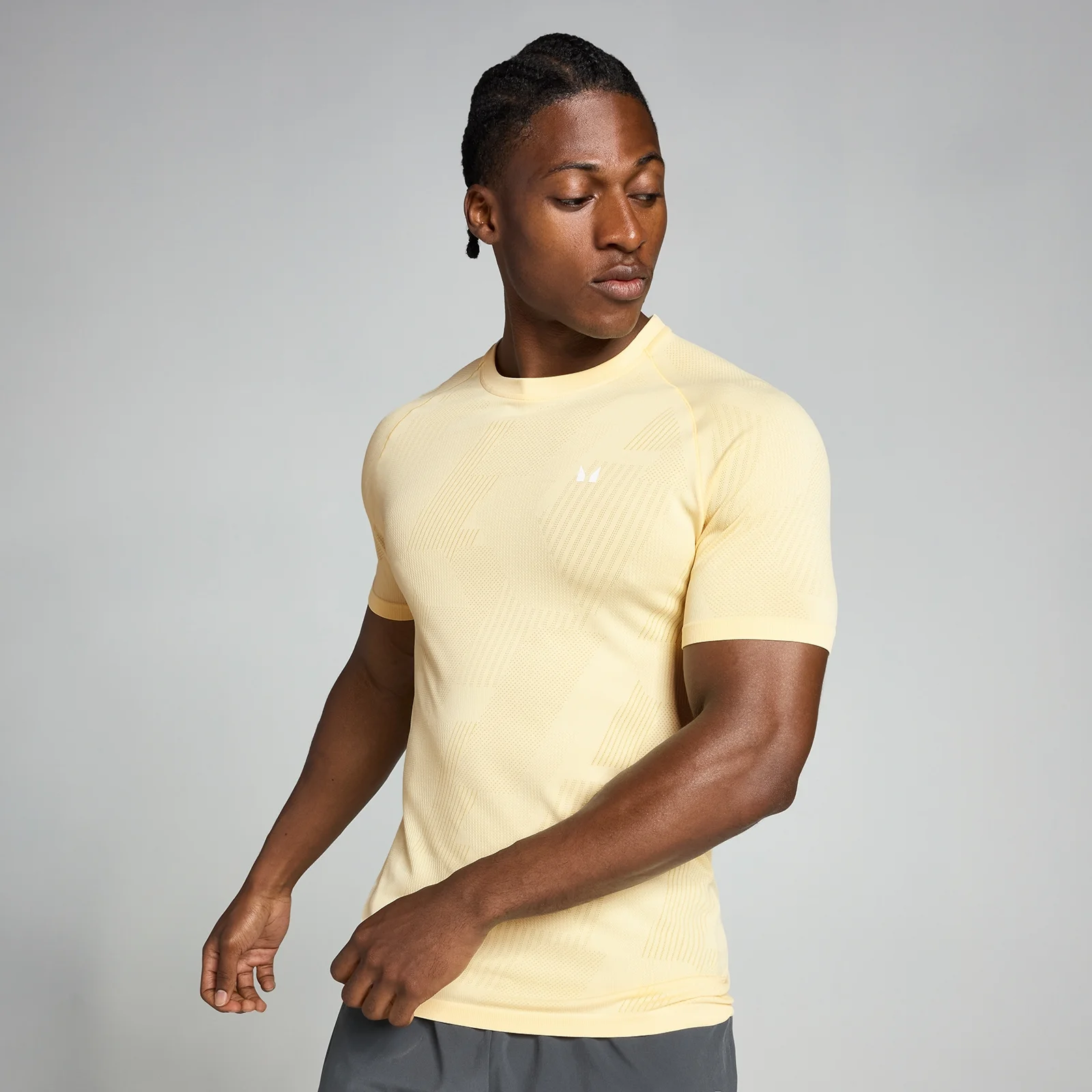 MP Tempo Pillar Graphic Naadloos T-shirt voor Heren - Butter - XXL Afbeelding 1