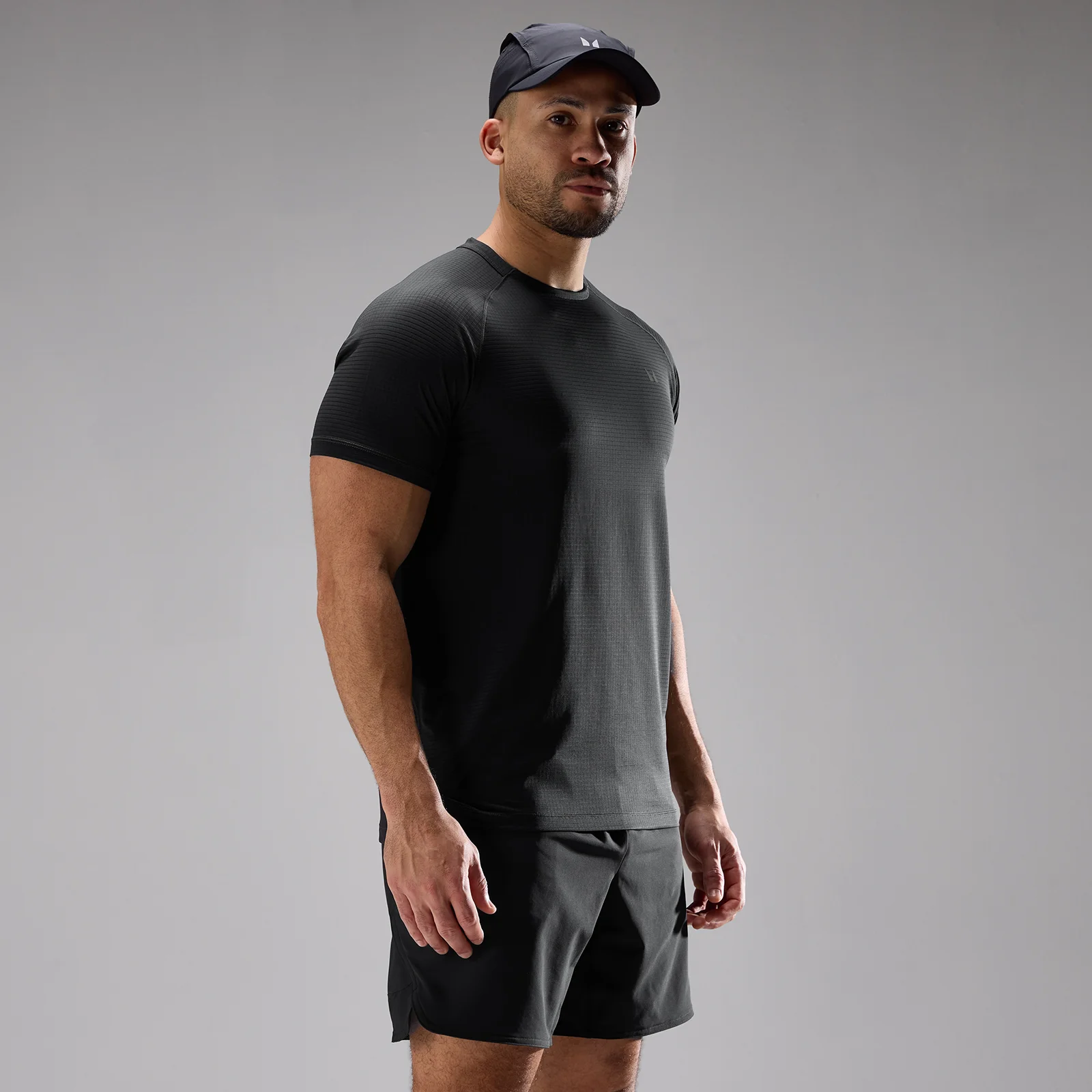 MP Training Ultra Geruit T-shirt voor Heren - Zwart - L Afbeelding 1