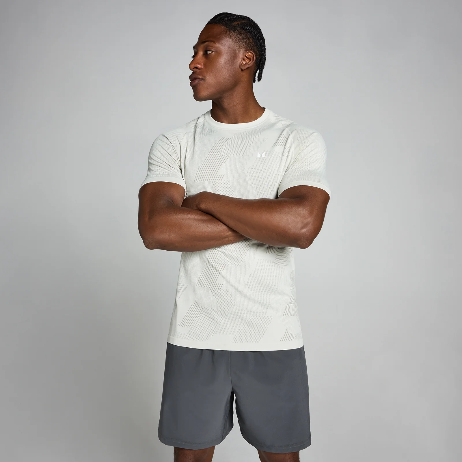 MP Men's Tempo Pillar Graphic Seamless T-Shirt - Mist - XXL Afbeelding 1