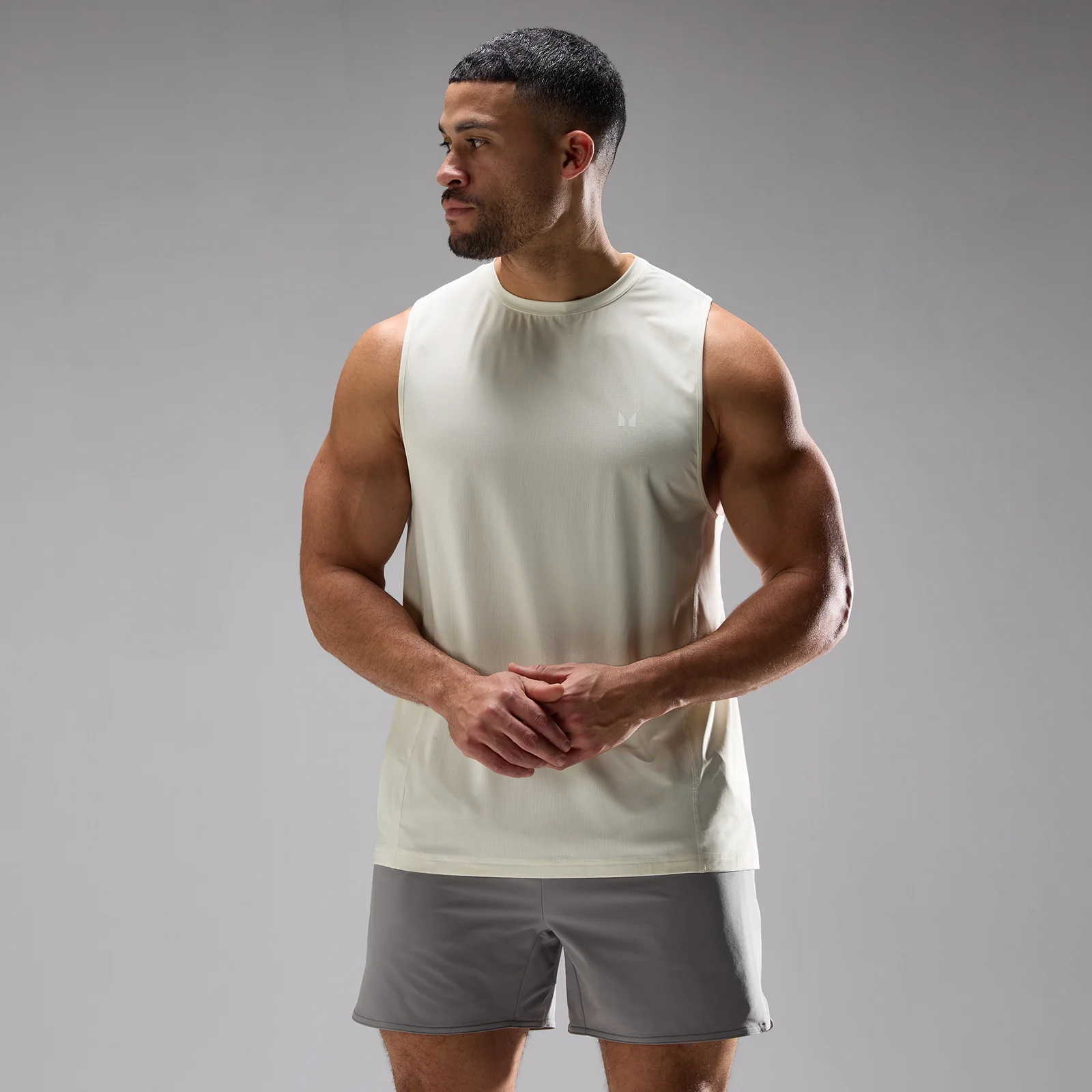 MP Heren Training Ultra Mesh Tanktop - Platinum - M Afbeelding 1