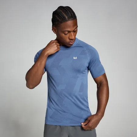 MP Men's Tempo Pillar Graphic Seamless T-Shirt - Leisteenblauw