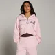 MP Dames Move Club Graphic Lichtgewicht Loopback Hoodie met Rits - Blush