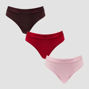 MP Dames Mid Rise Bikini Slip (3-pack) - Blush/Roze Rood/Fudge - Size S