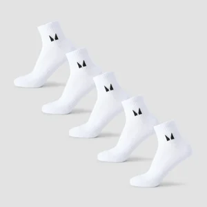 MP Unisex Enkelsokken (5 Stuks) - Wit - Size UK 6-8
