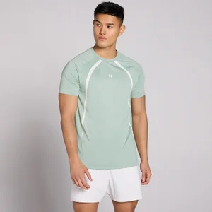MP Heren Tempo Panel T-Shirt - Eucalyptus - Size XS