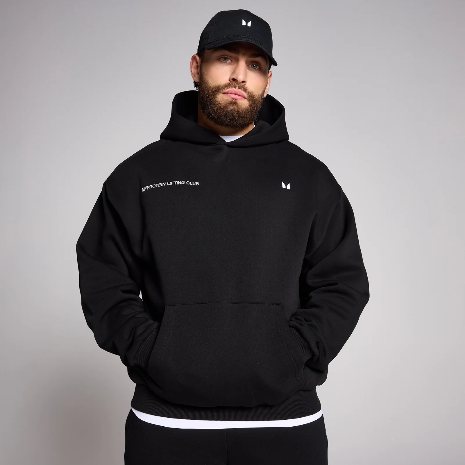 MP Men's Origin Lift Club Oversized Graphic Hoodie - Black - XS Afbeelding 1