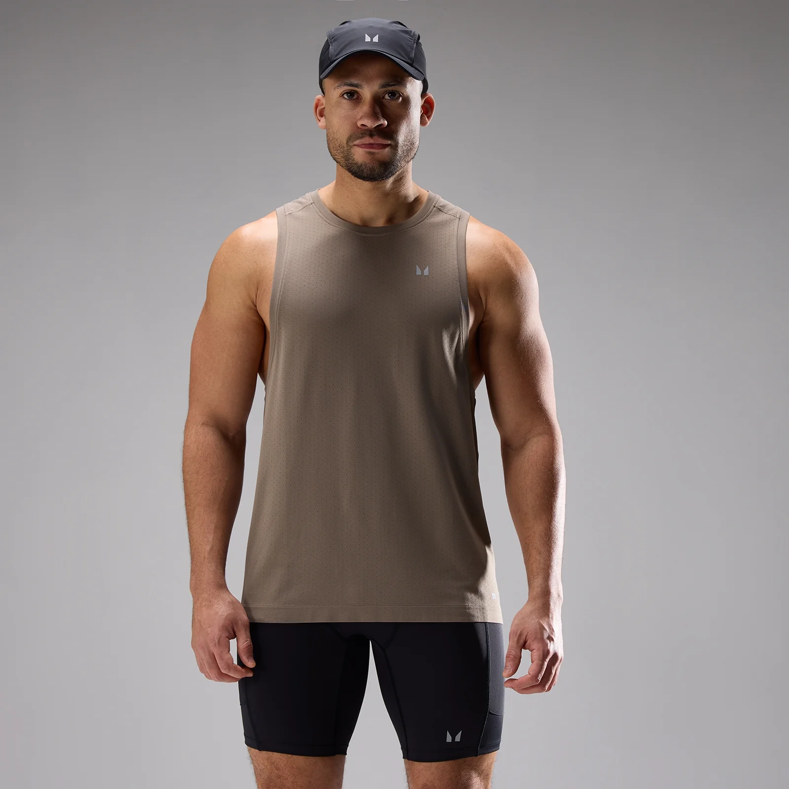 MP Heren Velocity Ultra Naadloze Singlet - Falcon - M Afbeelding 1
