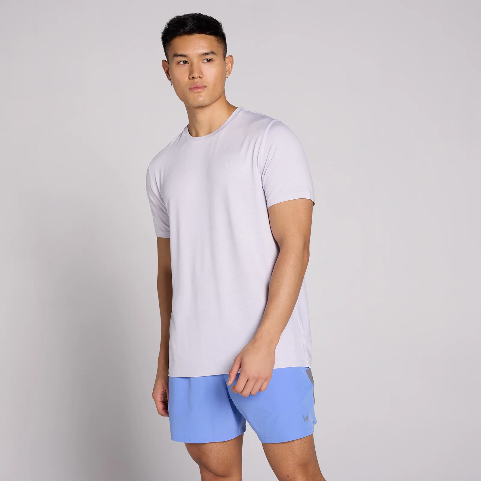 MP Heren Tempo Marl T-Shirt - Lila Grijs - XS Afbeelding 1