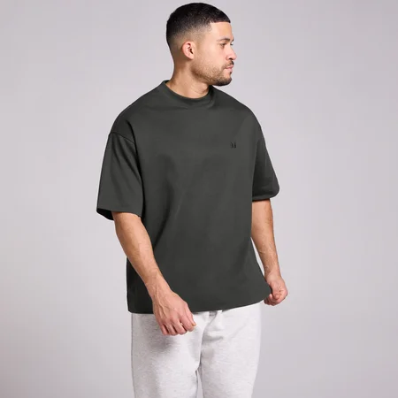 MP Heren Oversized Katoenen T-Shirt - Gewassen Zwart
