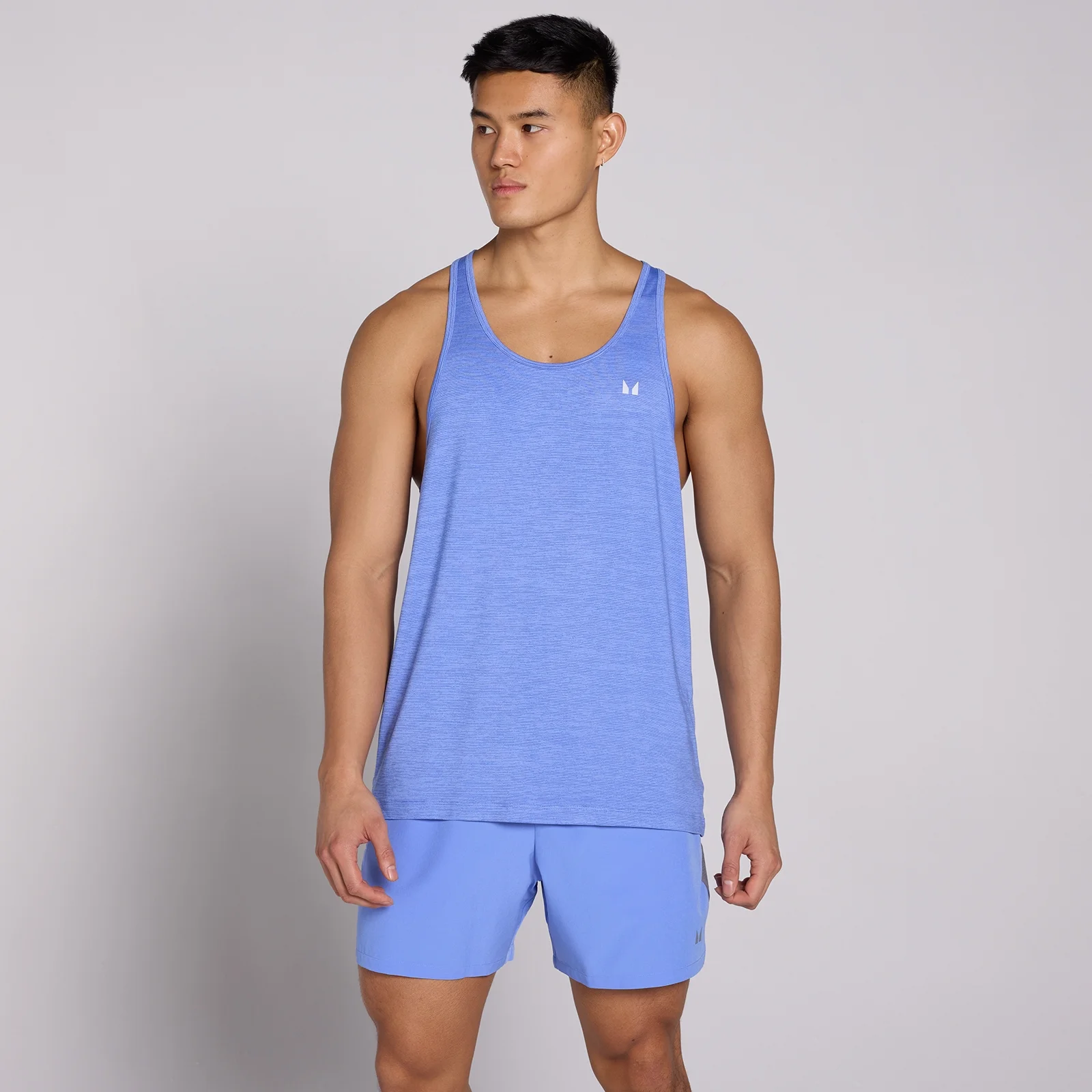 MP Heren Tempo Marl Tanktop - Korenbloemblauw - XXL Afbeelding 1
