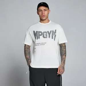 MP Heren Lift Burnout Katoen Grafisch T-Shirt - Retro Wit - Size M