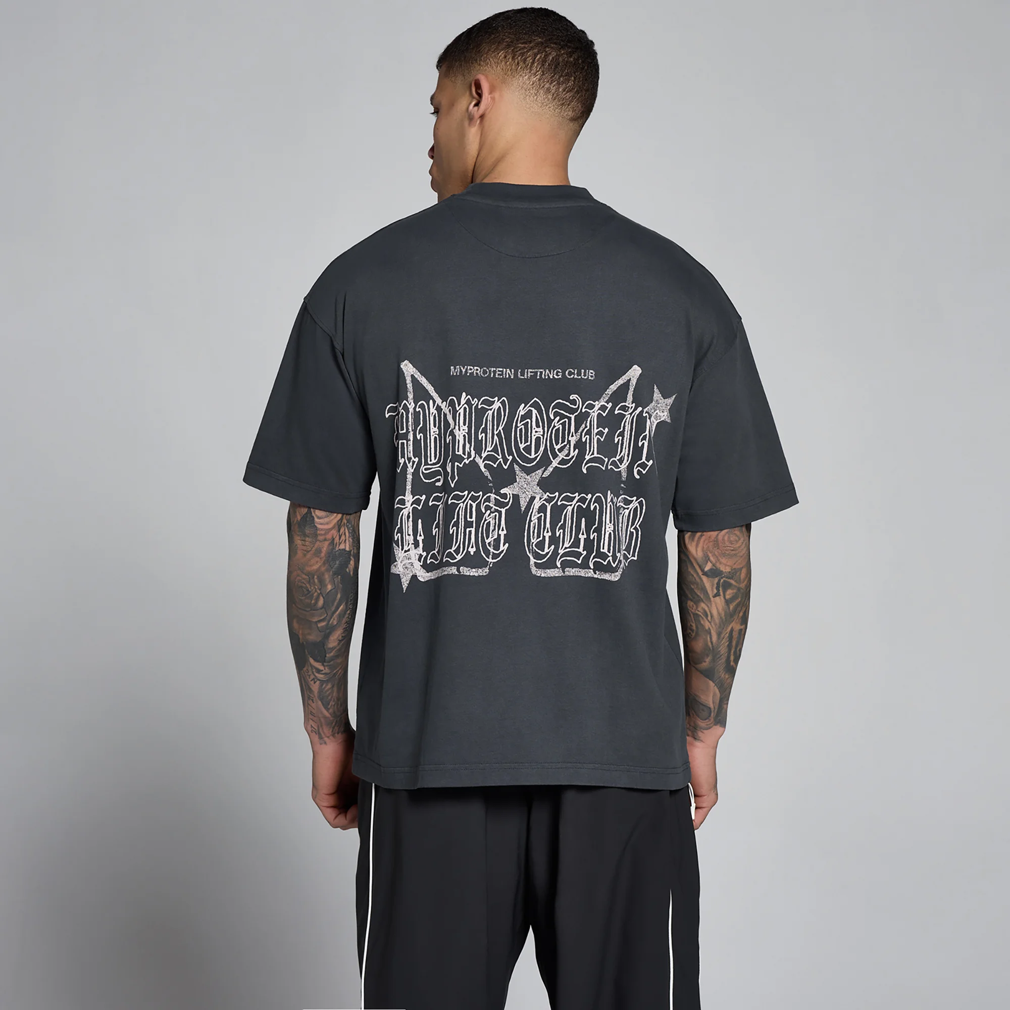 MP Men's Lift Graphic Washed Oversized Cotton T-Shirt - Donkergrijs - XS Afbeelding 1