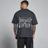 MP Men's Lift Graphic Washed Oversized Cotton T-Shirt - Donkergrijs