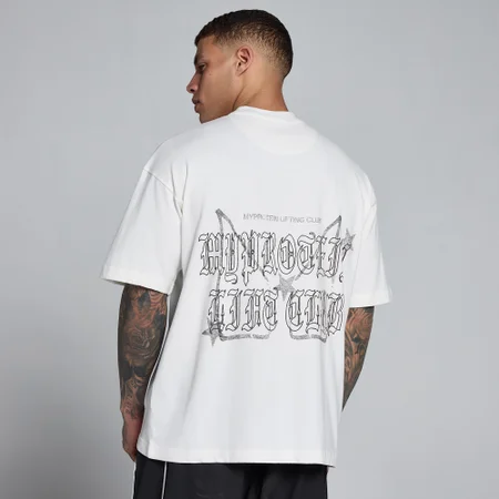 MP Men's Lift Graphic Washed Oversized Cotton T-Shirt - Vintage Wit