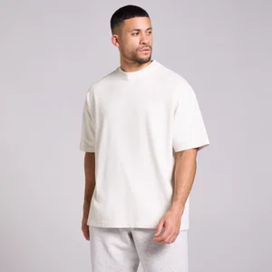 MP Heren Washed Oversized Katoenen T-Shirt - Vintage Wit - Size M