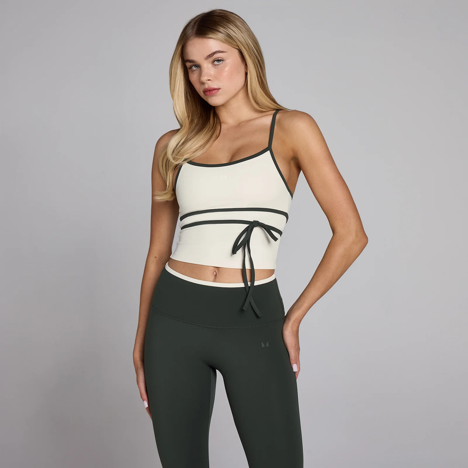 MP Dames Tempo Contrast Tie Top - Ivoor - XS Afbeelding 1
