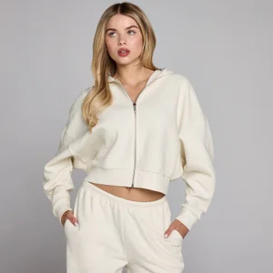 MP Dames Waffle Hoodie met Rits - Ivoor - Size XS